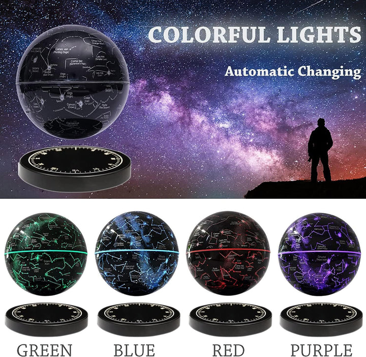 Svævende stjernekort „Konstellation" – lampe med magnetisk svævning