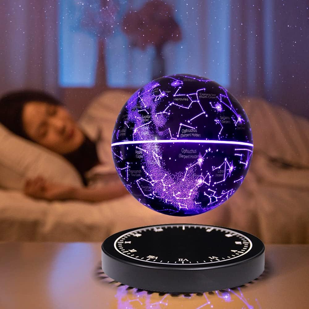 Svævende stjernekort „Konstellation" – lampe med magnetisk svævning