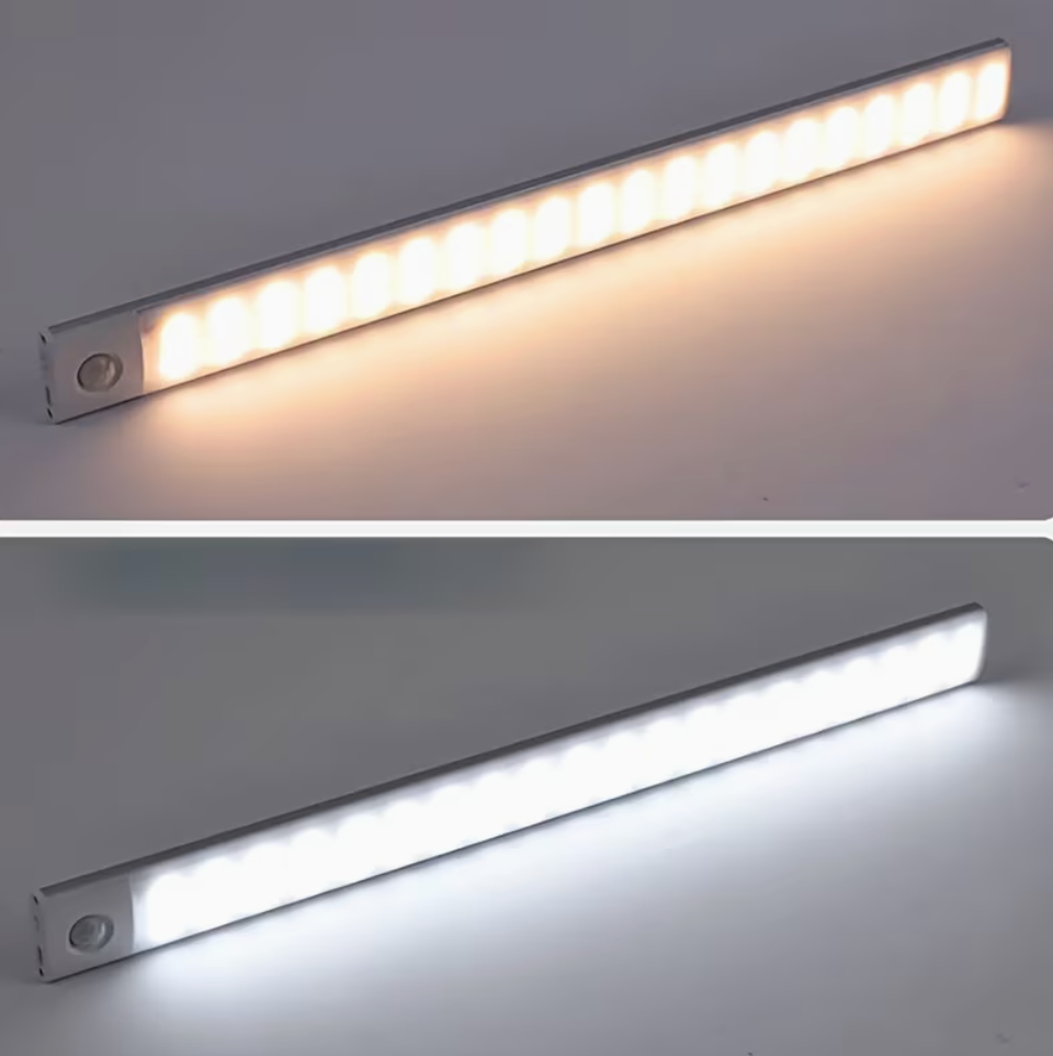 LED-underskabslampe med bevægelsesmelder, magnetisk, uden boring