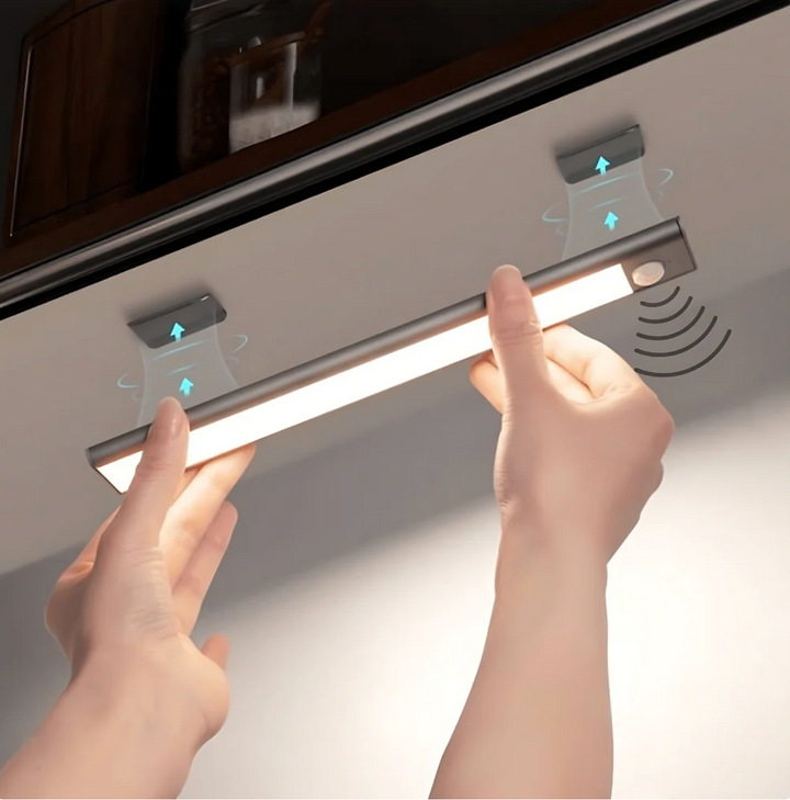 LED-underskabslampe med bevægelsesmelder, magnetisk, uden boring