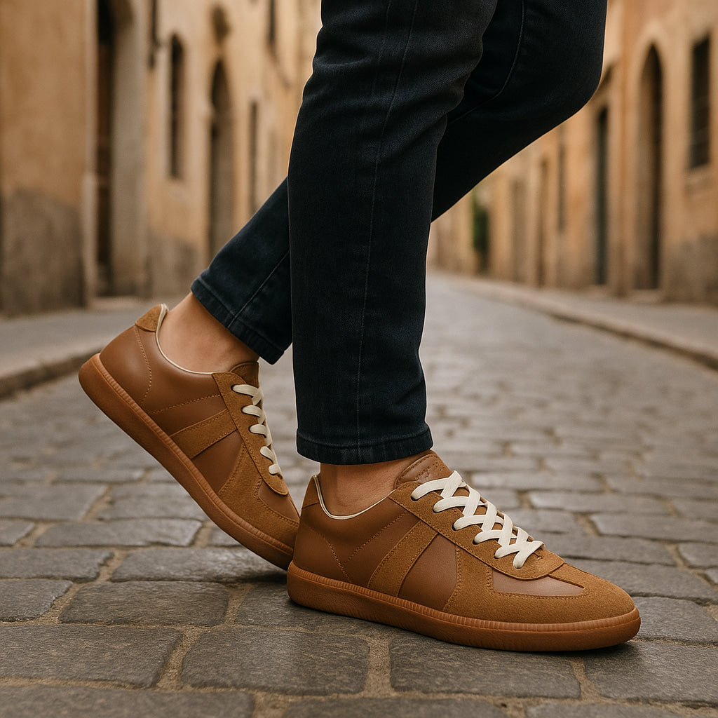 Sneakers med snørebånd til mænd | Skridsikre &amp; behagelig pasform