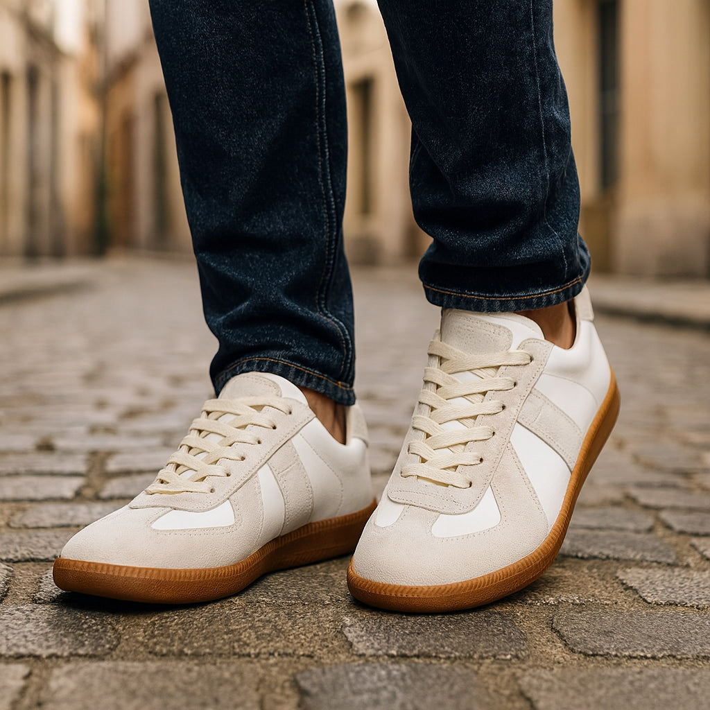 Sneakers med snørebånd til mænd | Skridsikre &amp; behagelig pasform