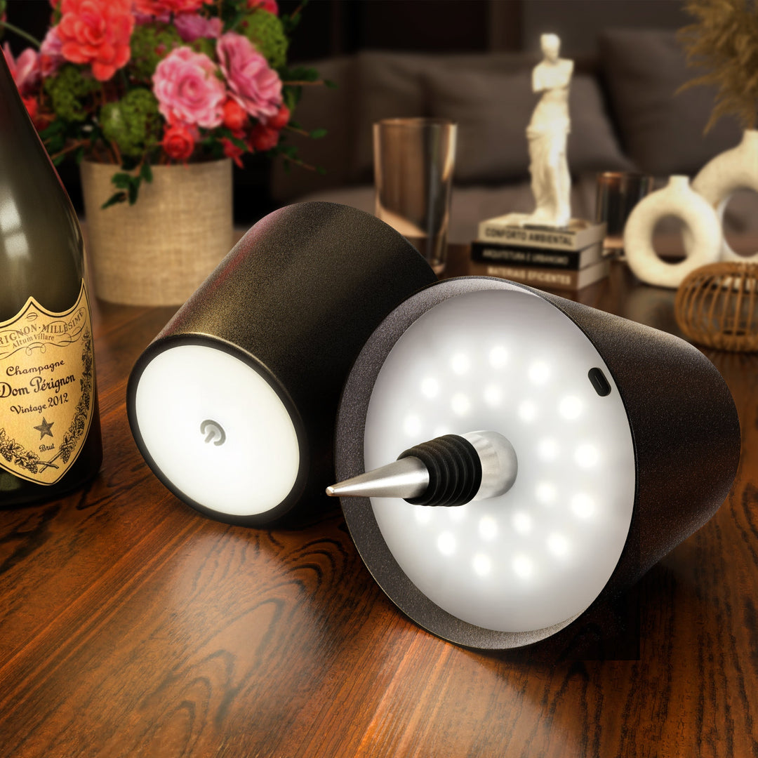 PrestigeBeam BottleLamp | Alsidig LED-belysning til flasker – Miljøvenlig og bærbar