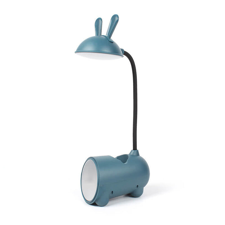 LED-skrivebordslampe med kanin og penneholder – berøringsstyring & USB-opladning til piger