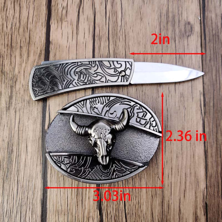 Oval metal cowboy-bæltespænde