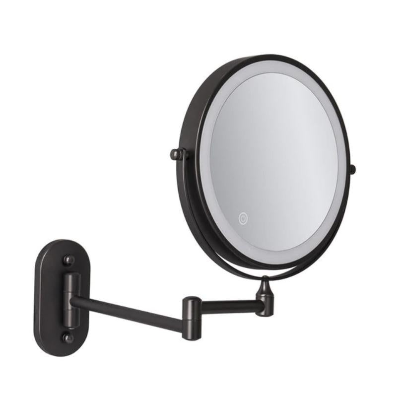LumiReflect Premium LED sminkespejl | Genopladeligt forstørrelsesspejl til væg med justerbar belysning