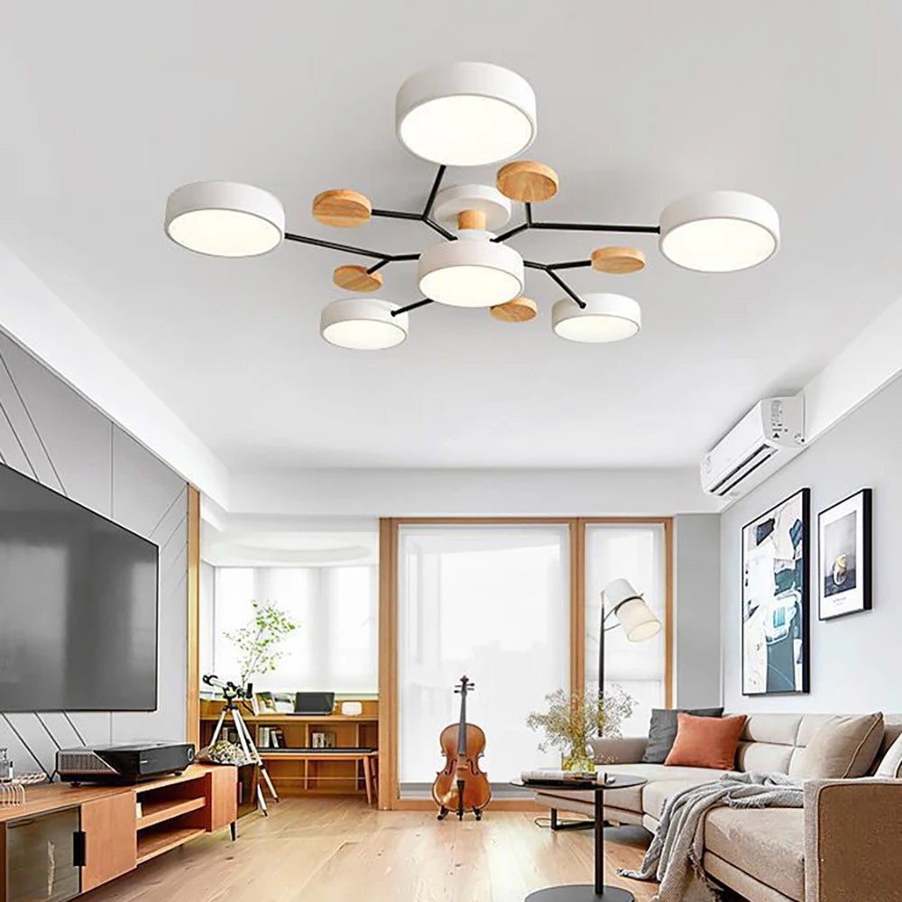Slank designloftlampe med håndlavet finish