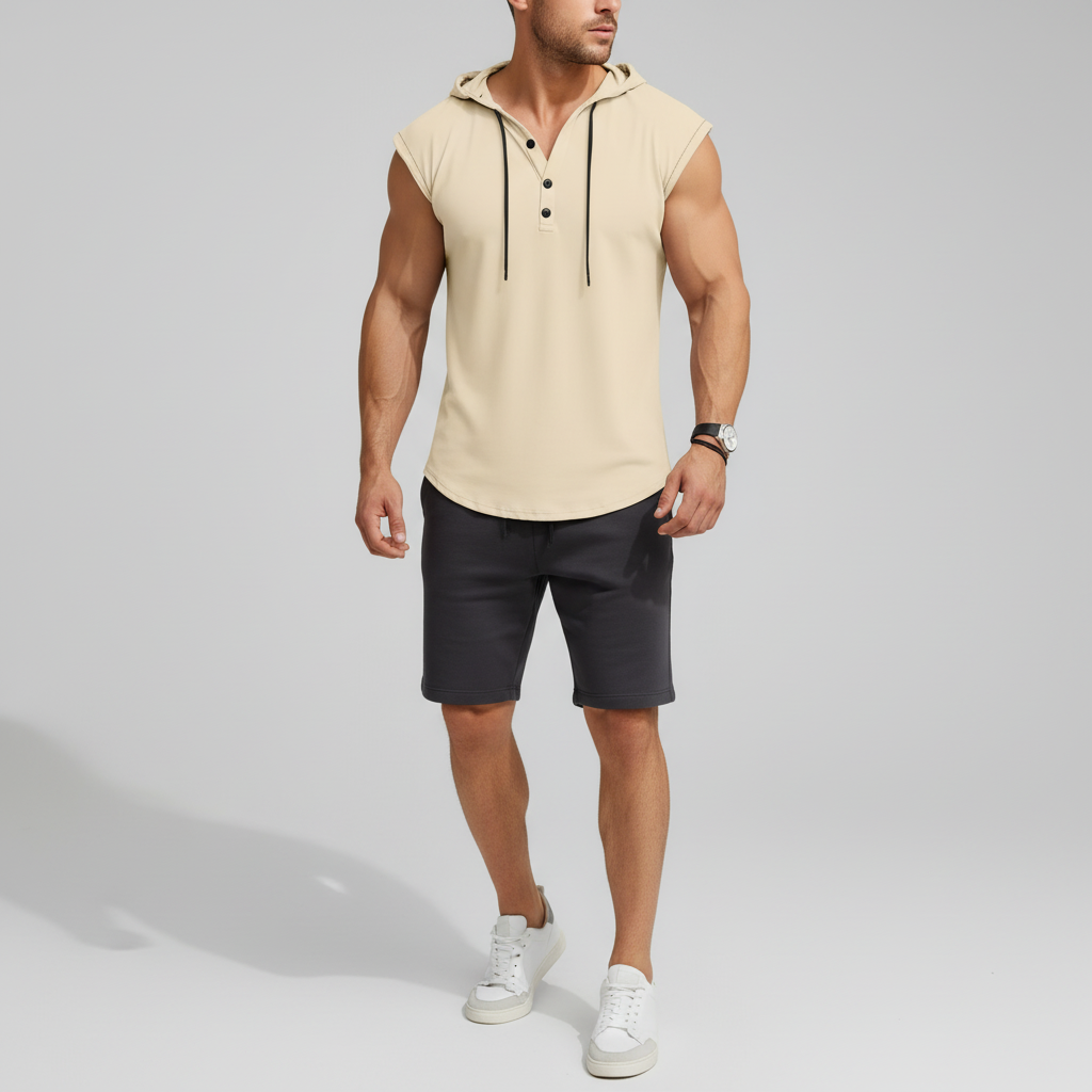 Ærmeløs Henley-tanktop - AeroVibe
