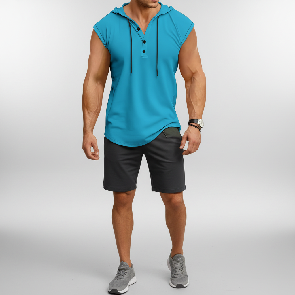 Ærmeløs Henley-tanktop - AeroVibe