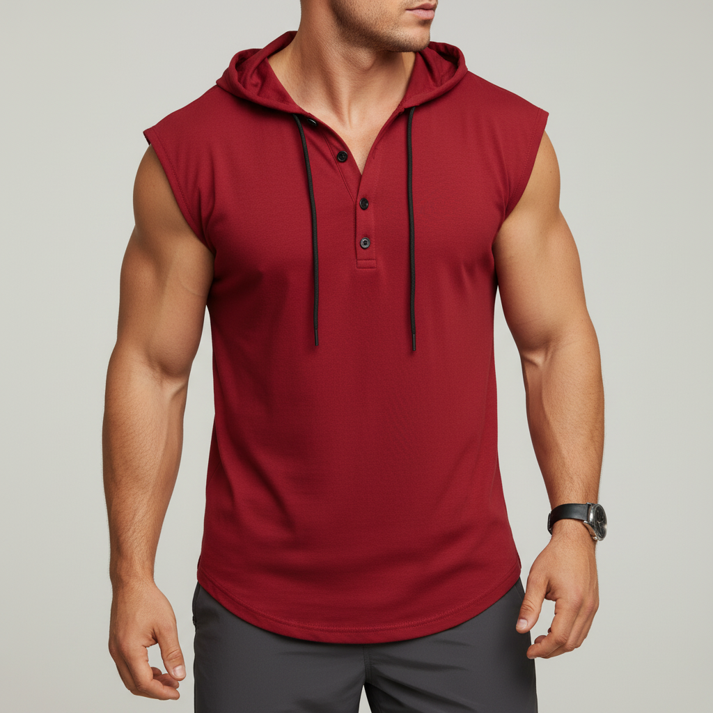 Ærmeløs Henley-tanktop - AeroVibe