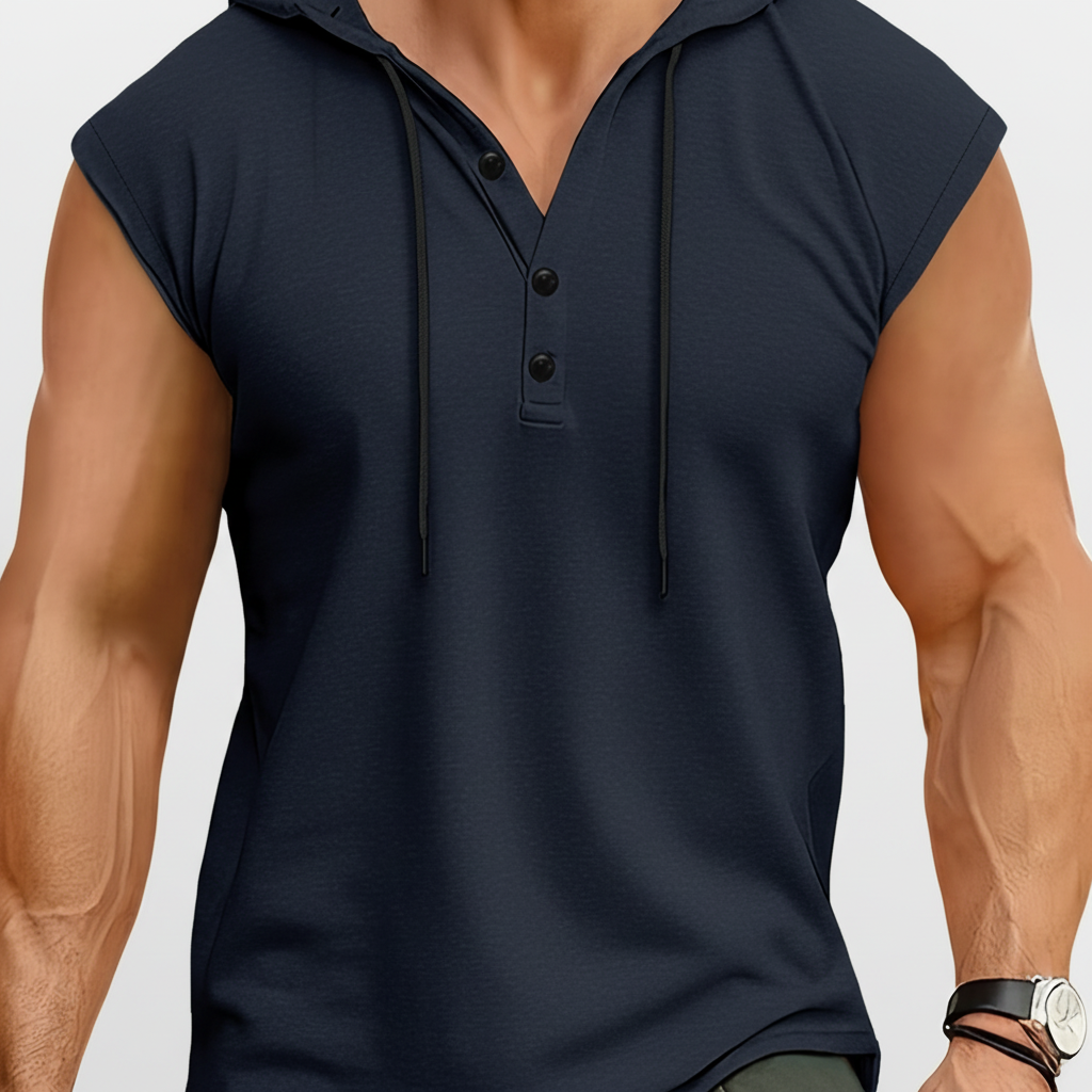 Ærmeløs Henley-tanktop - AeroVibe
