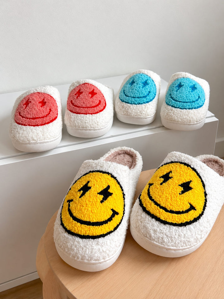 Hjemmesko med plateau og smiley til damer