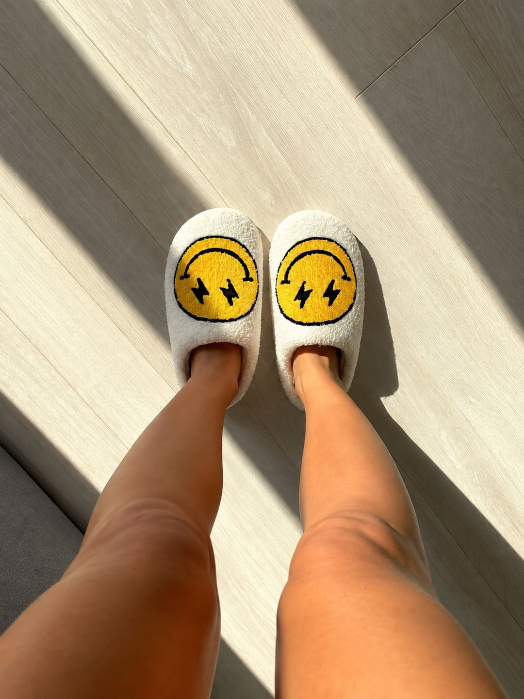 Hjemmesko med plateau og smiley til damer