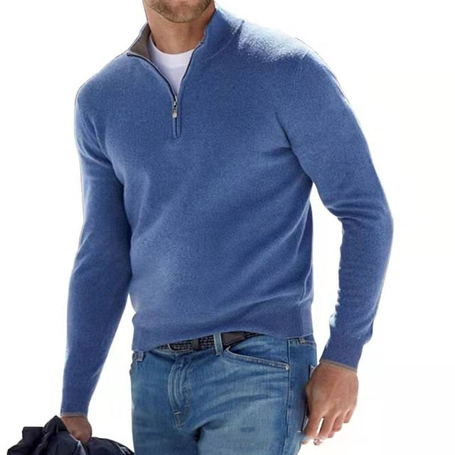 Merino herresweater med V-hals – Torino