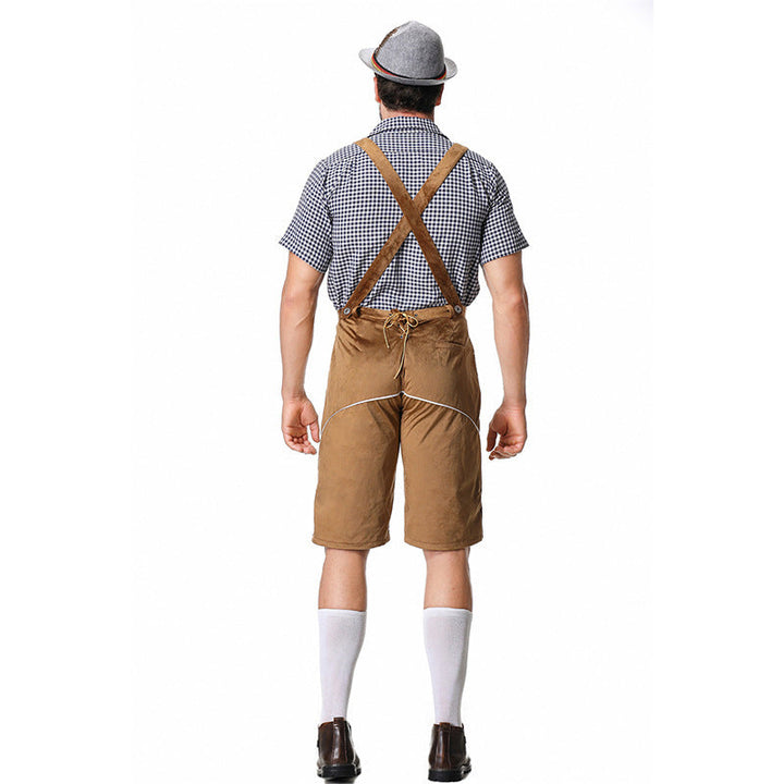 Bayersk herredragt med lederhosen og skjorte