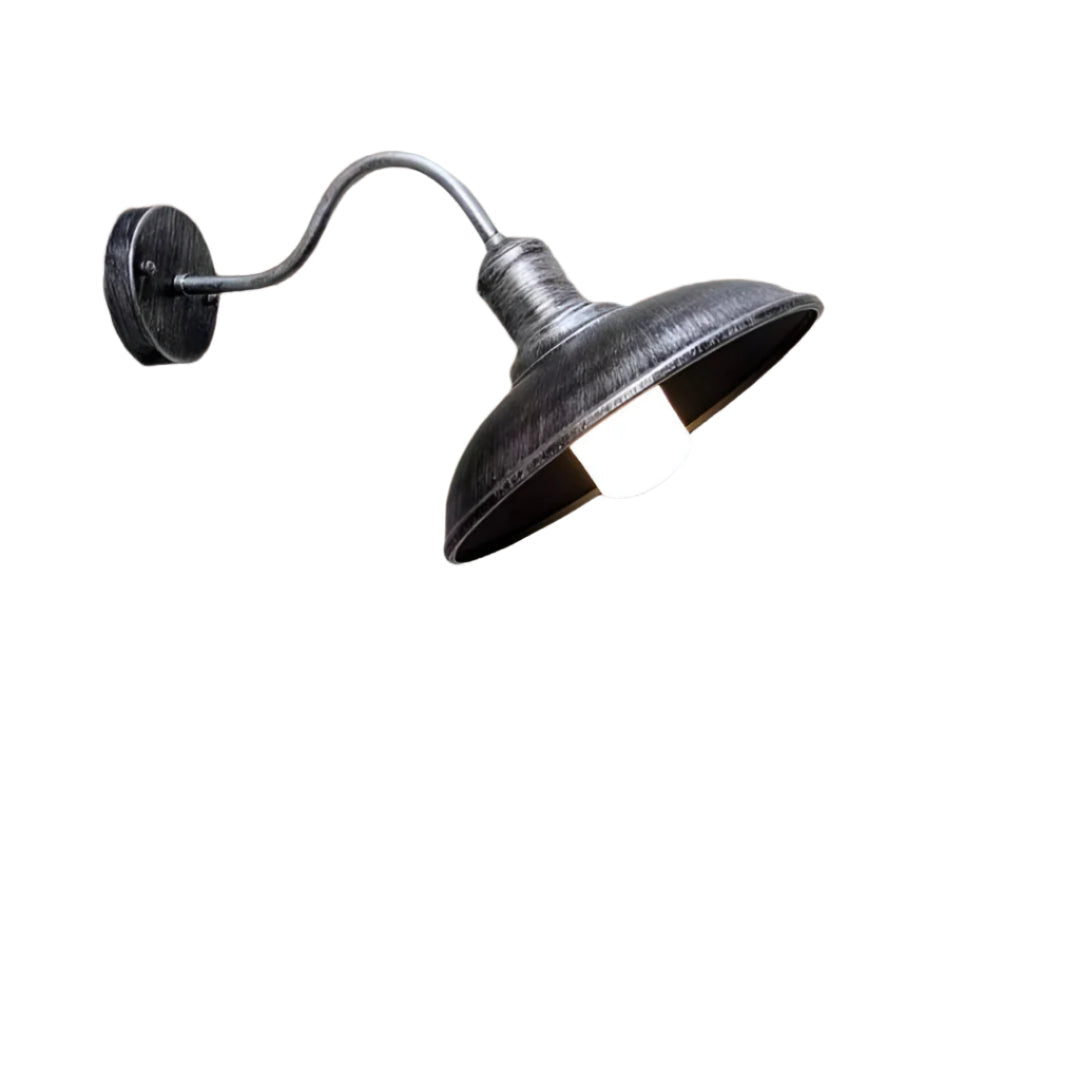 Udendørs væglampe i jern vintage industriel LED 1 lyskilde
