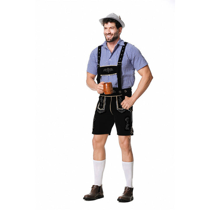 Bayersk herredragt med lederhosen og skjorte