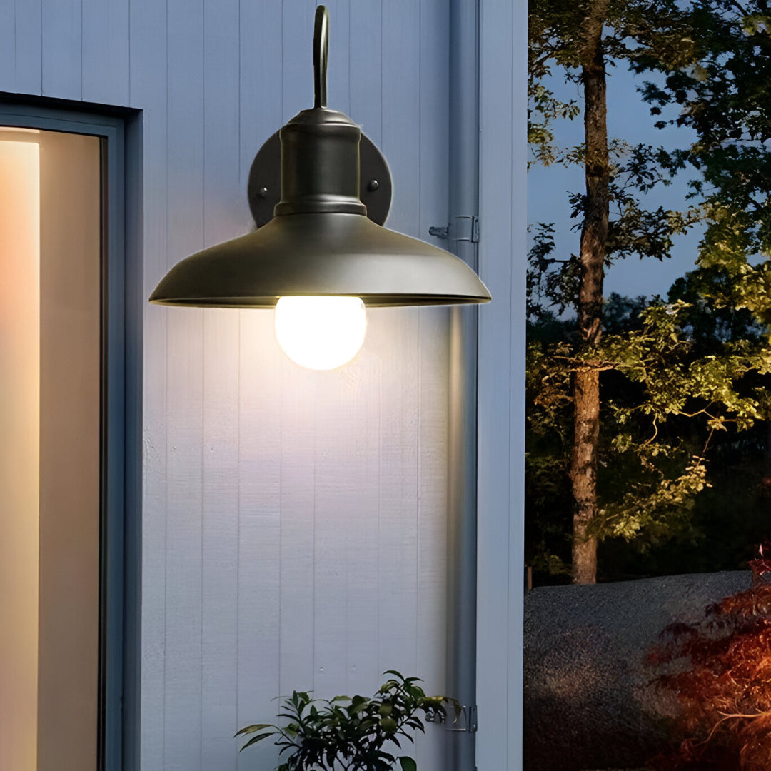 Udendørs væglampe i jern vintage industriel LED 1 lyskilde