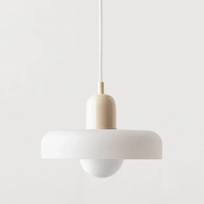 Bauhaus-pendel i farvet glas