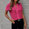 Elegant bluse med V-hals