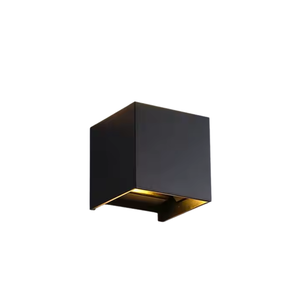 Luxe trådløs væglampe | firkantet sensorlampe | aluminium 10 x 10 cm