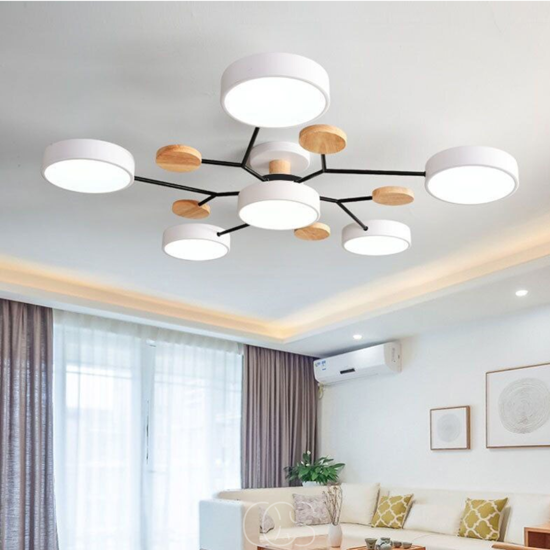 Macaron LED-loftslampe i metal