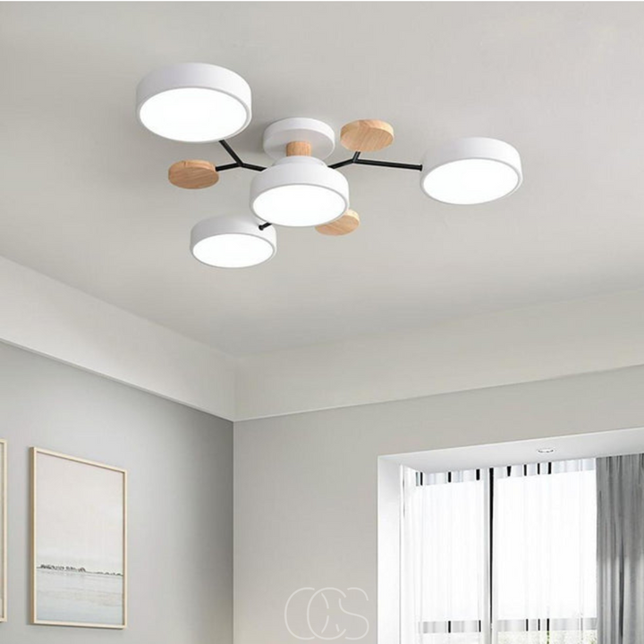Macaron LED-loftslampe i metal