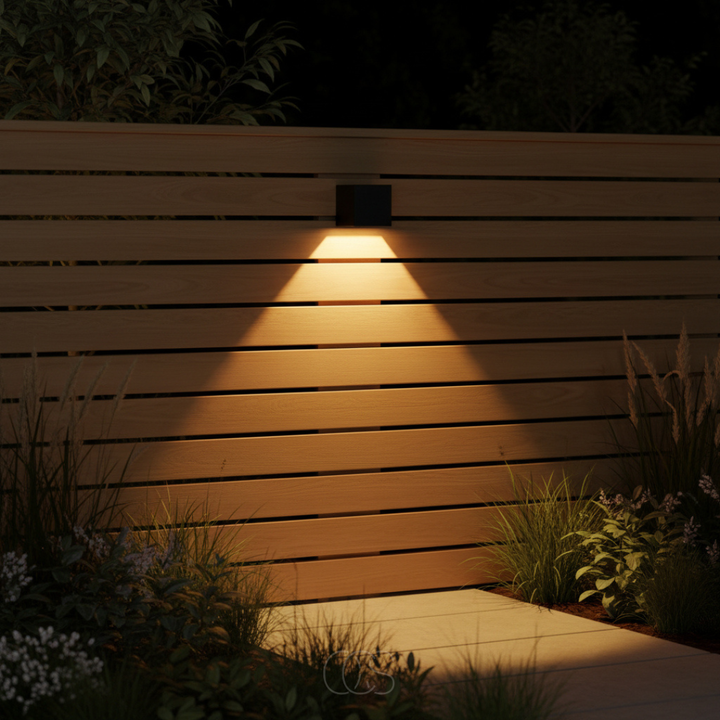 Luxe solcelle-LED-væglampe | Trådløs | IP65 | Udendørs | Sort