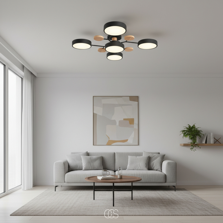 Macaron LED-loftslampe i metal