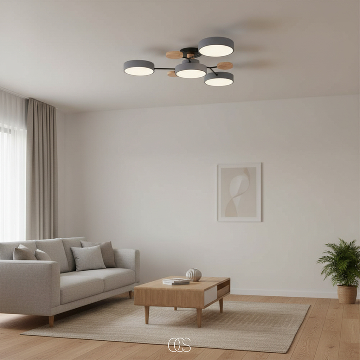Macaron LED-loftslampe i metal