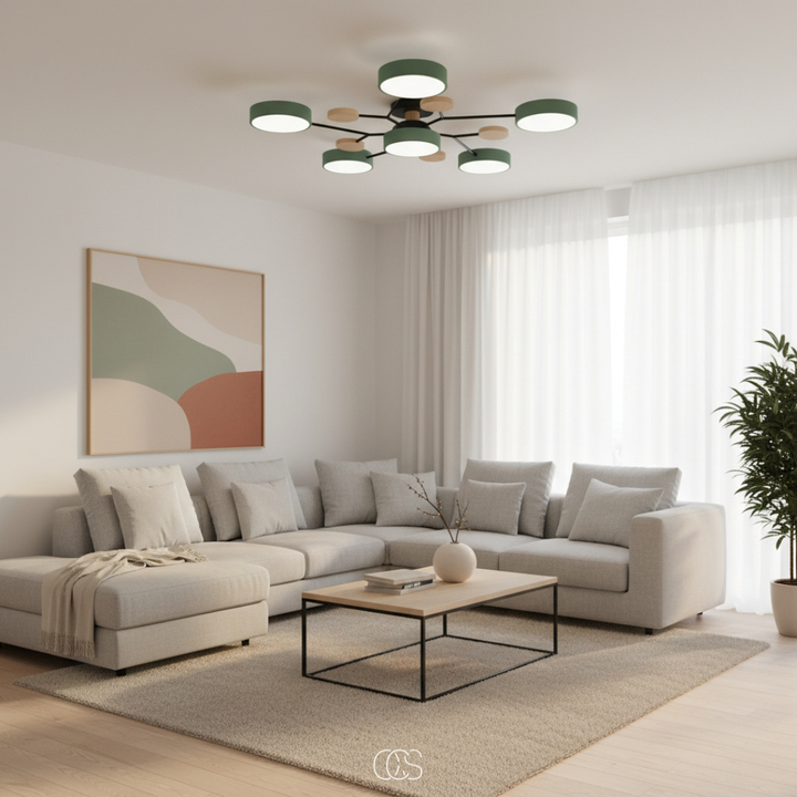 Macaron LED-loftslampe i metal