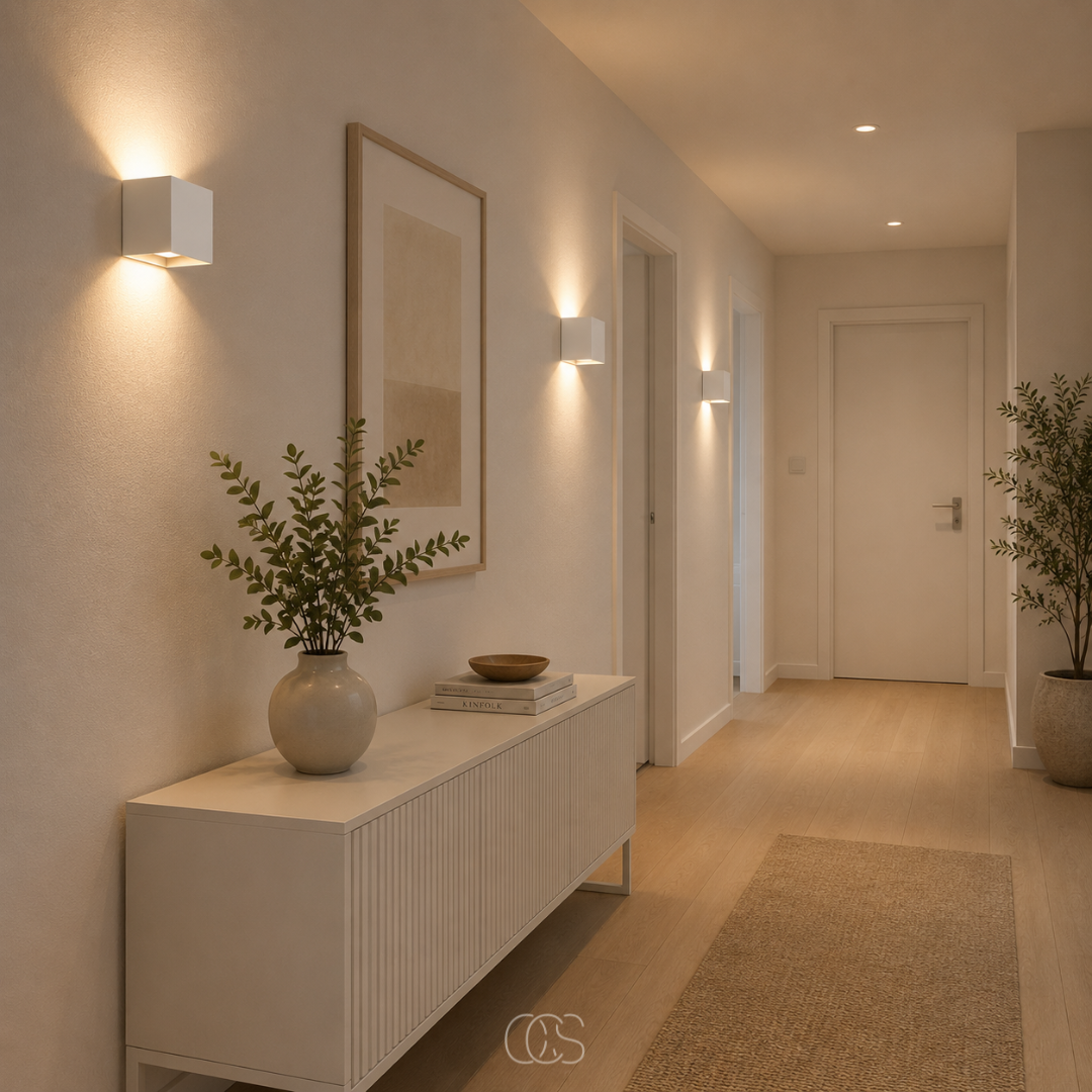 Luxe trådløs væglampe | firkantet sensorlampe | aluminium 10 x 10 cm