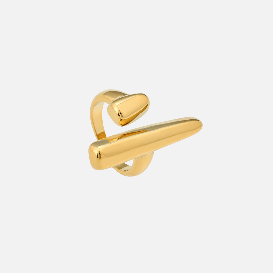 Axis – justerbar skulpturel guldring