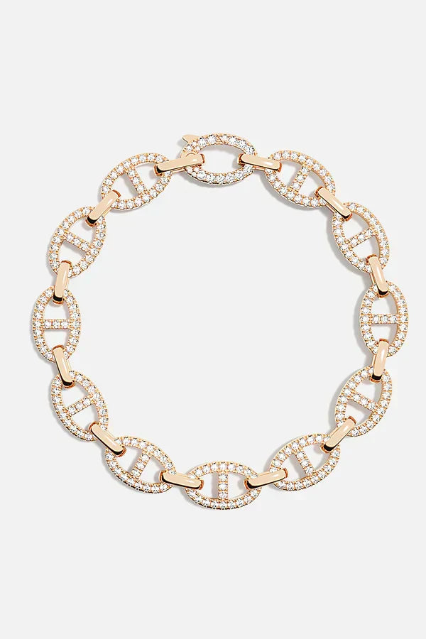 Blødt armbånd i hvidguld med delikate detaljer