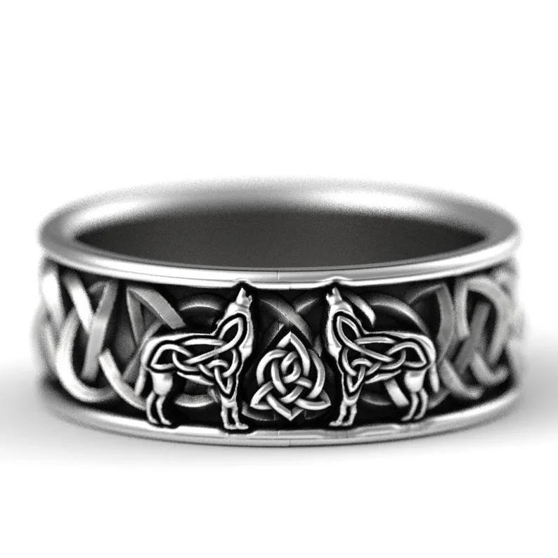 Viking Ulv Ring Statement-smykke