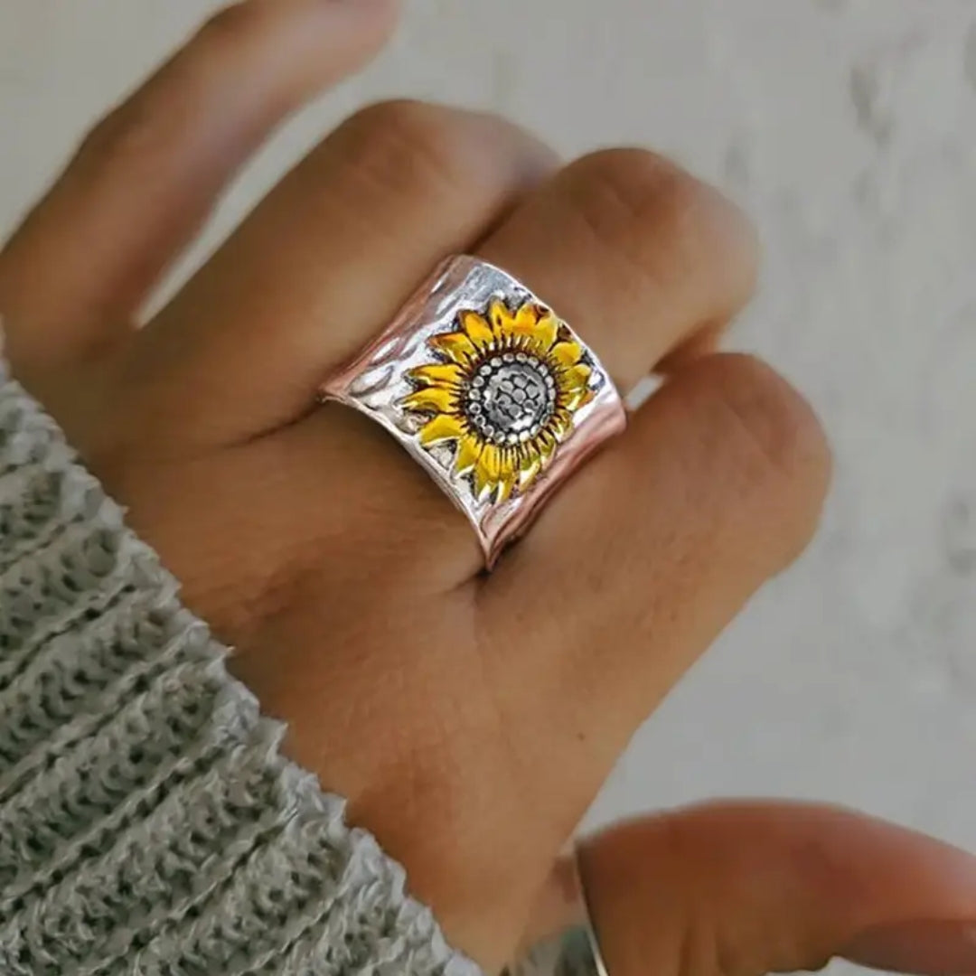 Solsikke Ring i Sølv
