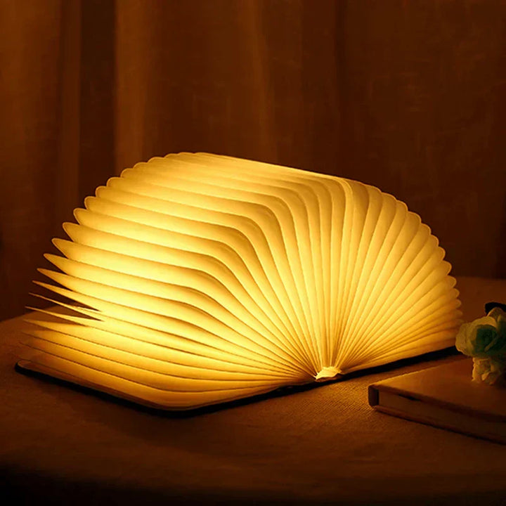 Foldbar boglampe med varmt LED-lys - StoryGlow