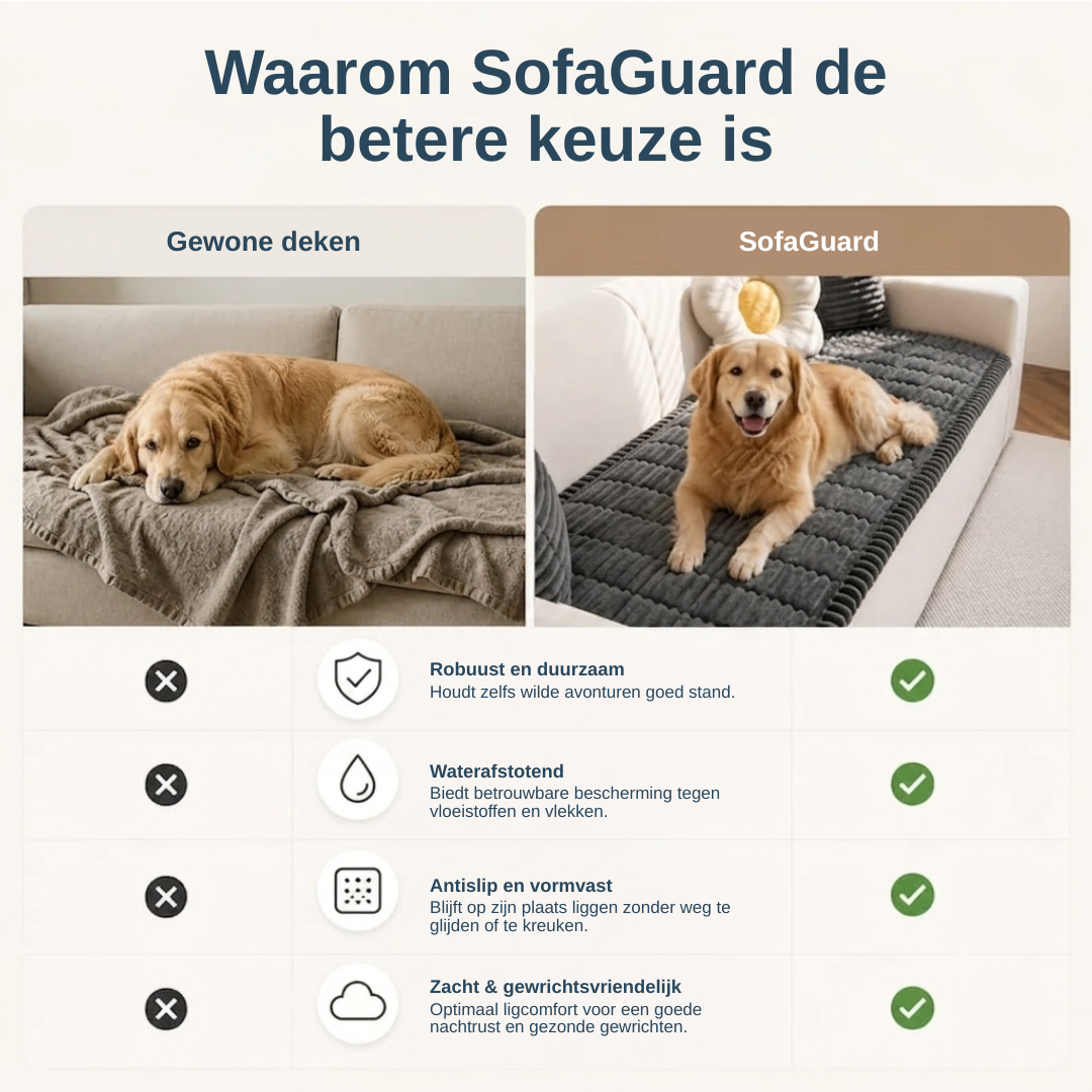 Brittany sofaovertræk — vandafvisende tæppe til hunde og katte