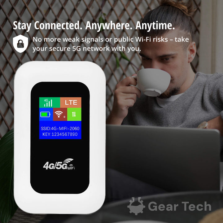RoamWave 5G bærbar WiFi-hotspot til rejse eller hjemmebrug