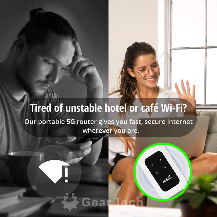 RoamWave 5G bærbar WiFi-hotspot til rejse eller hjemmebrug