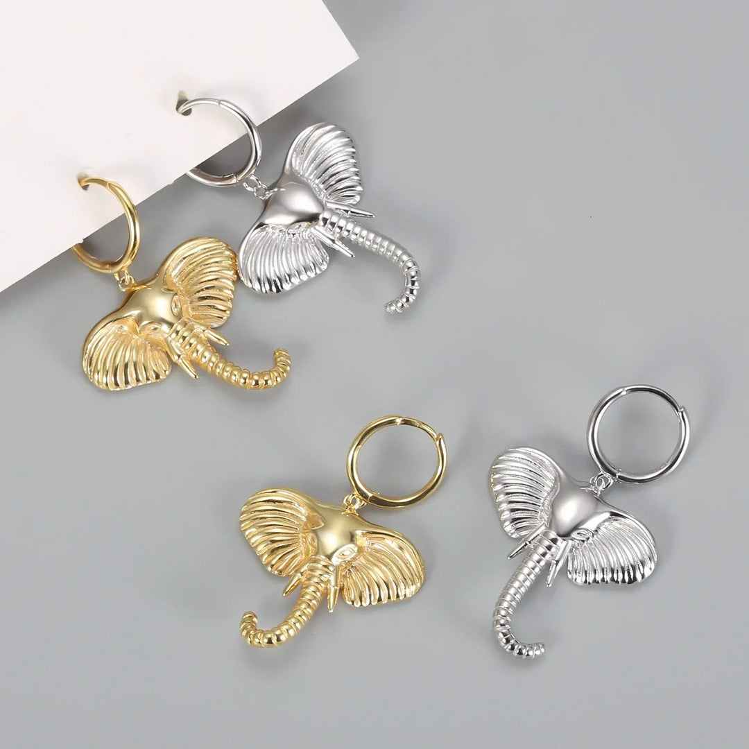 Elefant Charm Creol Øreringe
