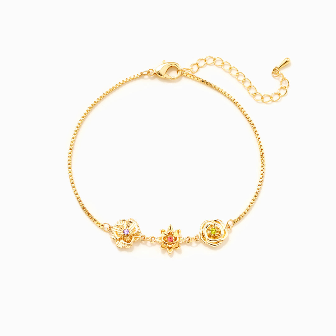 Fødselsblomst-armbånd - Én blomst pr. barn