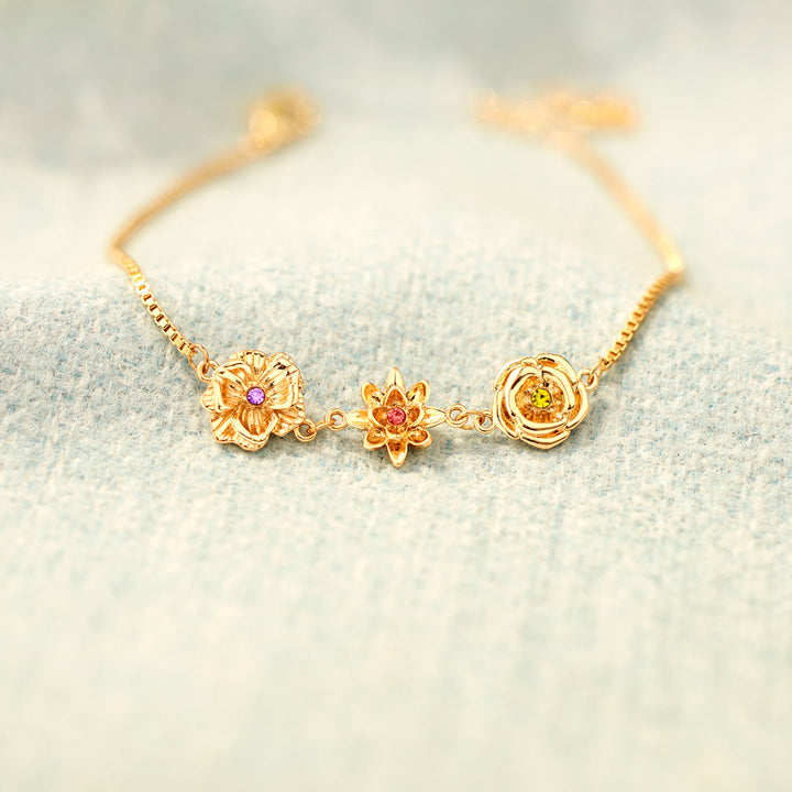 Fødselsblomst-armbånd - Én blomst pr. barn