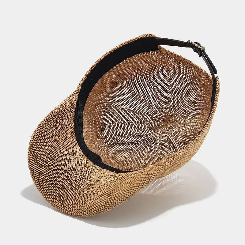 Modeflettet solhat med bred skygge - SunWeave-stil
