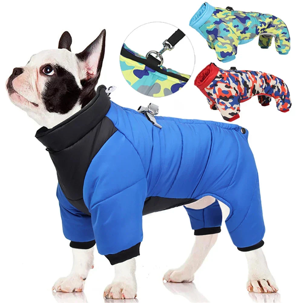 FurLuxe vandtæt vinterjakke med sele - hundejakke til små og mellemstore hunde
