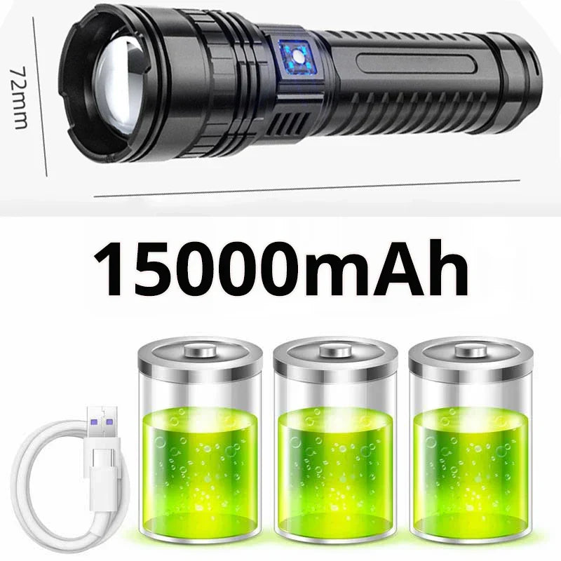 Genopladelig 10000 lumen LED-lommelygte – Striker