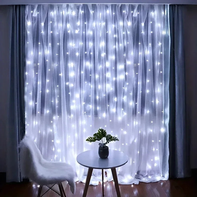 USB-LED-lysgardin med fjernbetjening