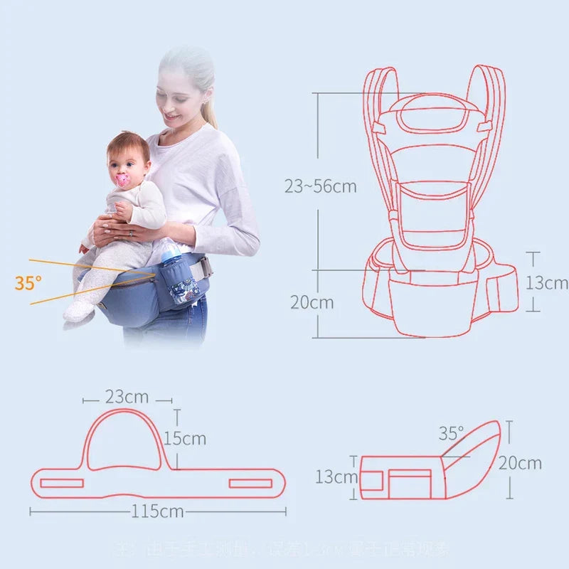 Ergonomisk babybærer til hoften – bekvem hoftebærer til forældre og børn