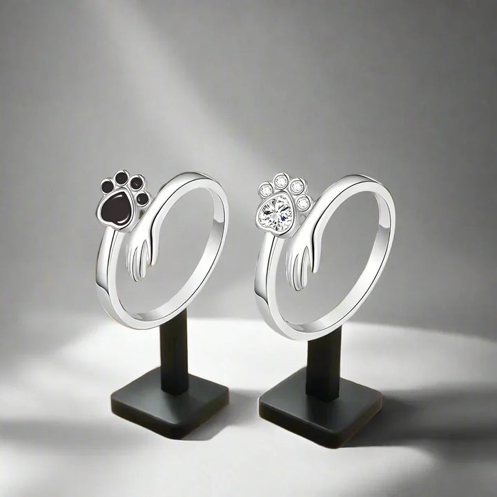 Sterlingsølv Justerbar Ring – Hånd- og Poteaftryksdesign