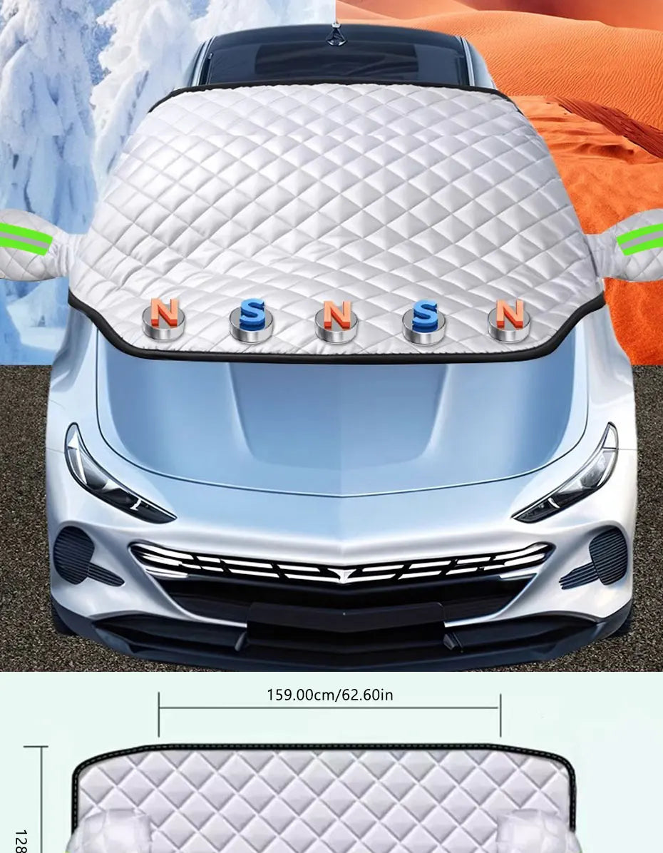 FrostGuard Pro | Forrudeafdækning i 5 lag | Magnetisk og vindbestandig | Fuld beskyttelse mod is
